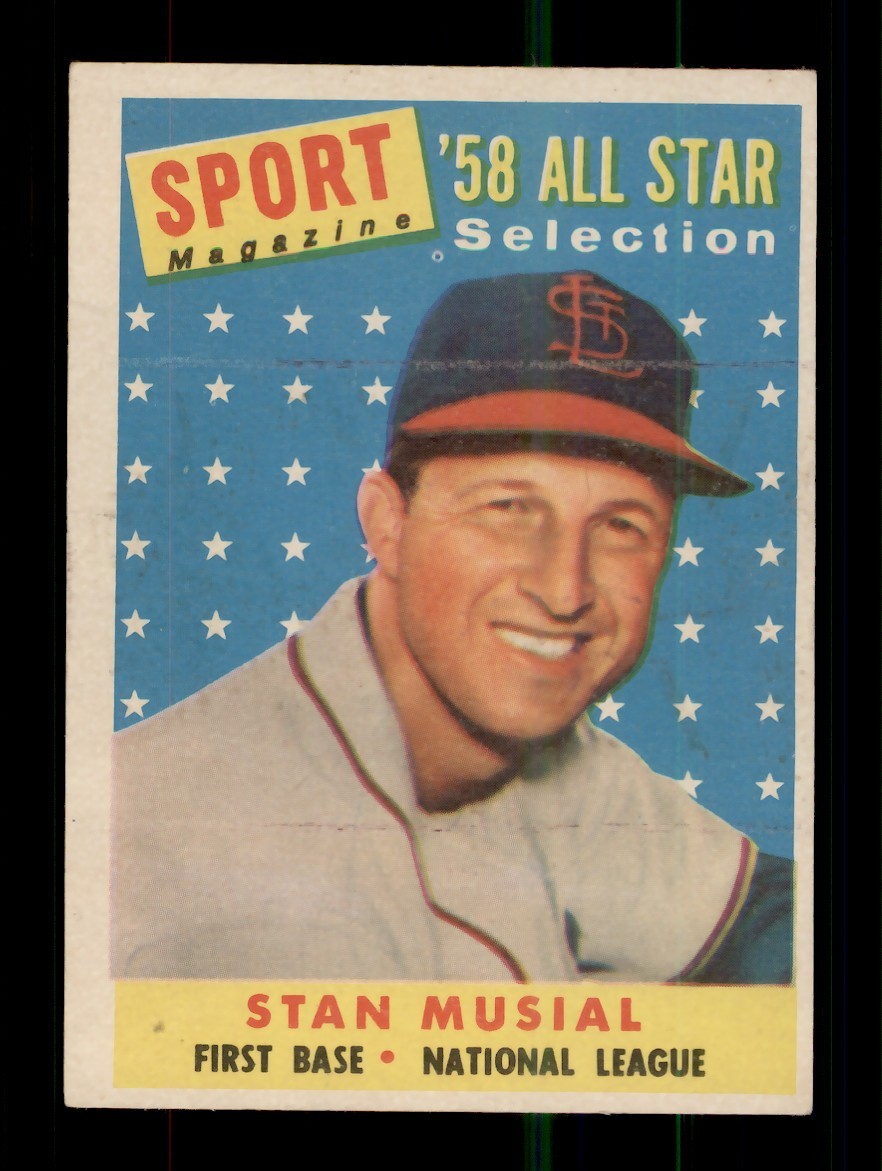 1958 TOPPS #476 STAN MUSIAL ALL STAR ST LOUIS CARDINALS