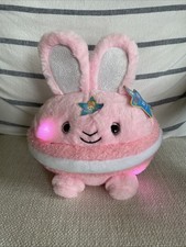 NEW FAO Schwarz 10" Glow Brights Bunny Macaron Plush, LED Lights Up, Music Sound