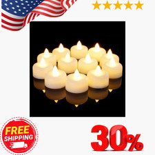 12-150 Flameless LED Tea Lights Candles Votive with Batteries Fake Tealight DIY