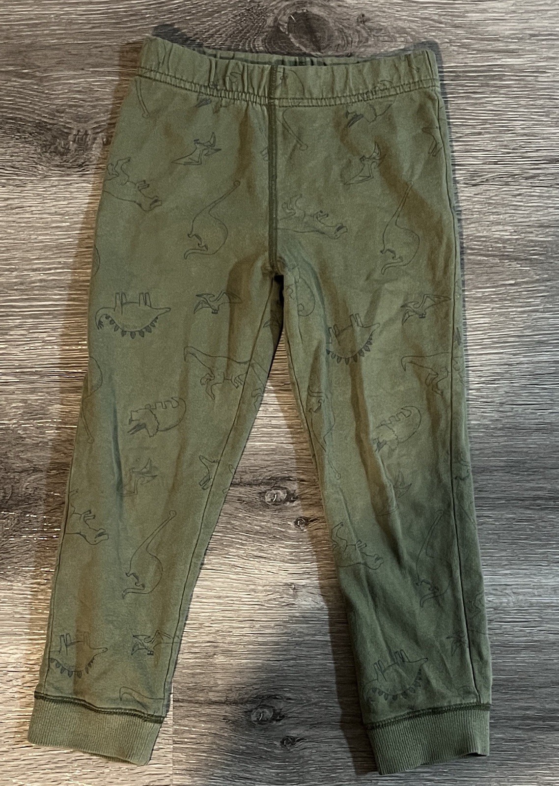 Carters 5T Boys Toddler Green Dinosaur Sweatpants ￼