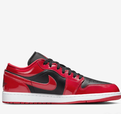 Size 9 - Air Jordan 1 Low Patent Varsity Red Black for sale online
