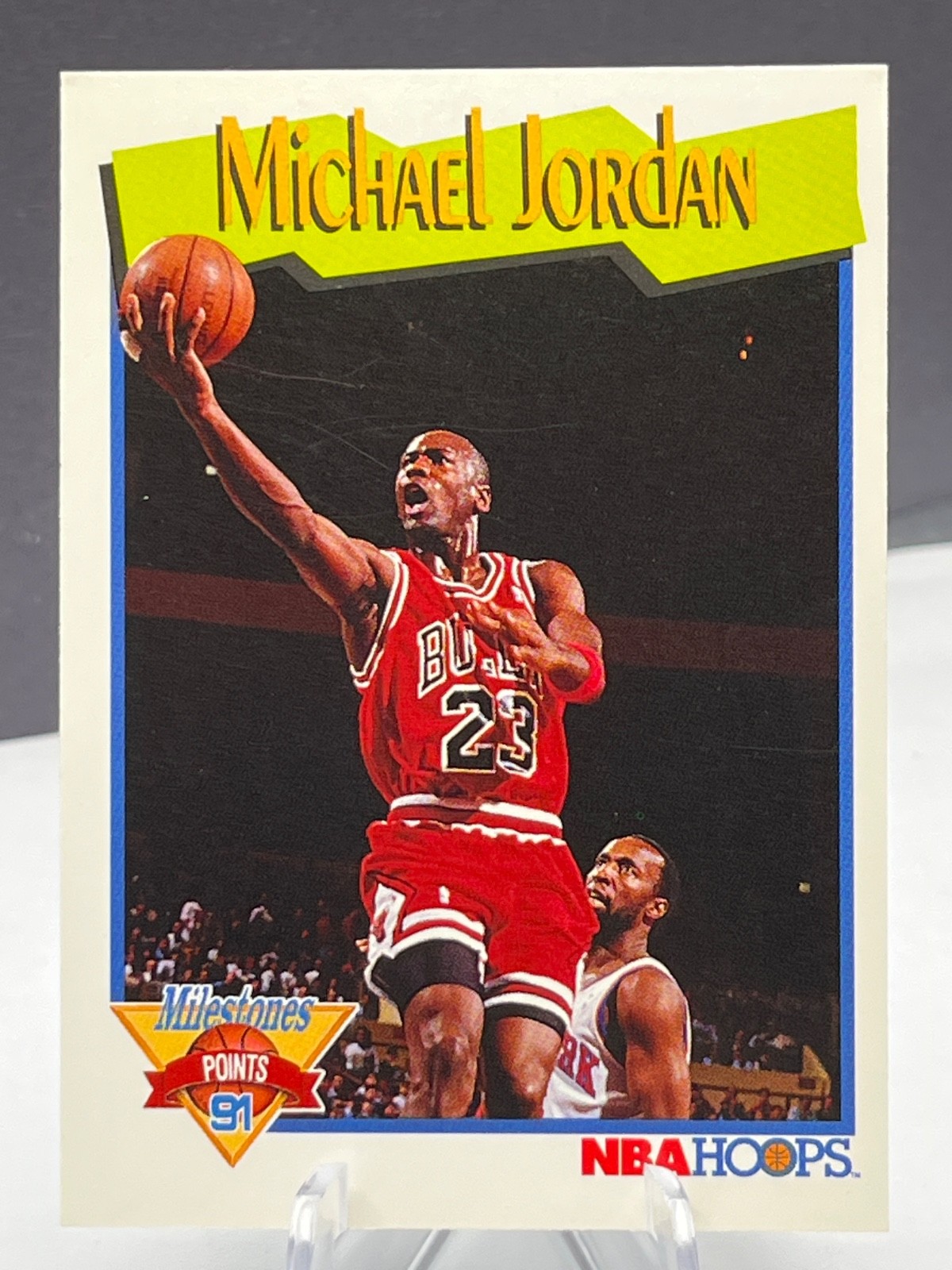 Michael Jordan 1991 NBA Hoops Milestones Card # 317