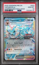 Pokémon Vaporeon EX 023/131 Prismatic Evolutions Stamped Promo PSA 10