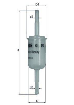 MAHLE Fuel Filter For VW AUDI FORD LADA SKODA TRABANT FSO RENAULT 1600 5008882