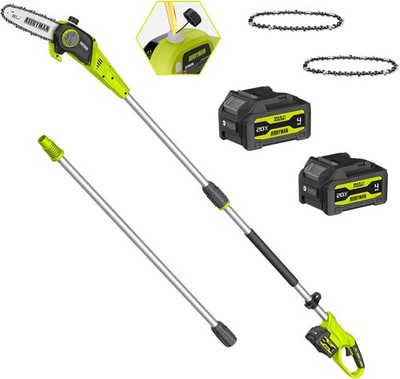 Alloyman Pole Saw Cordless 8 Inch Electric Chainsaw Up to 15FT Reach