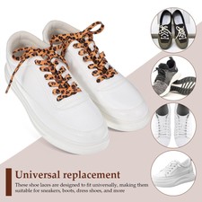 Lacci Per Scarpe Leopardo - 1 Paio 120 Cm, Piatti In Poliestere, Resistenti All'Usura, Per Scarpe Sportive E Casual