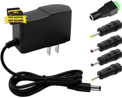 12Volt 1A DC Power Supply Universal AC/DC Adapter, 100-240 50/60Hz to 12 Volts 1