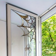 Halloween Spider Window Clings for Glass Windows, Spider Web Window Stickers,...