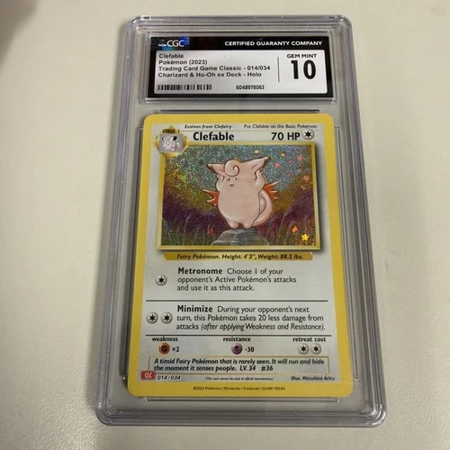 2023 Pokemon Clefable - Charizard & Ho-Oh ex Deck Holo 014/034 CGC Gem Mint 10