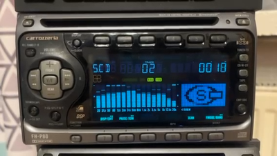 Pioneer Carrozzeria FH-P80 2DIN CD cassette Deck Player Working