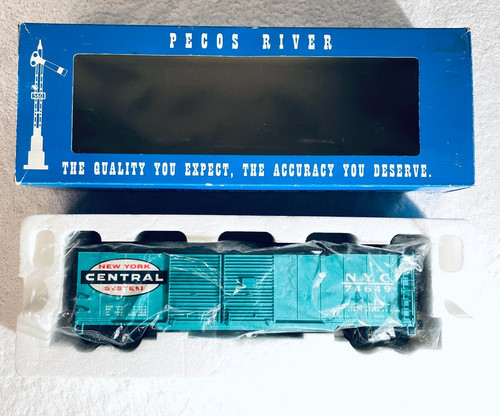 Boxcar de doble puerta: NYC New York Central #74649 (Pecos River #SB-0104-2, calibre O) | Zustand: Used