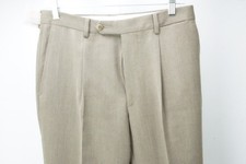 Burberry London Brown Woven 100 Wool Mens Dress Pants Trousers Sz 46 NEW