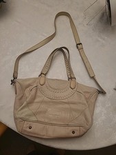 Liebeskind HANDTASCHE beige Rindsleder Schulterriemen Flechtdesign Shopper gebr.