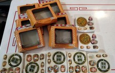 Miniature Tea Set 1998 Collection Bears Birdhouse Tennis Polyresin - 7 set Lot