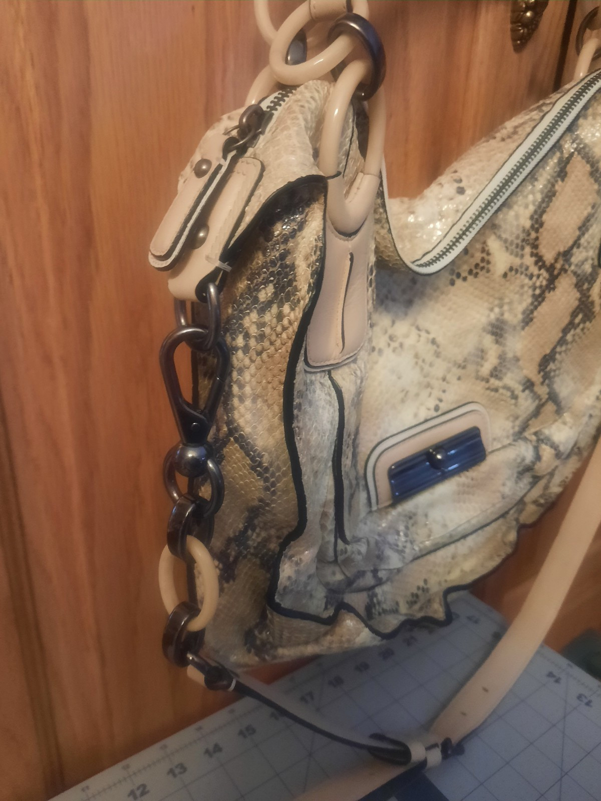 Coach Designer Python Snakeskin Embossed Leather … - image 2