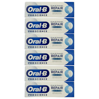 6 x Oral-B Pro-Science Gum & Enamel Repair Classic Mint Toothpaste 75ml