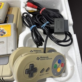Nintendo Super Famicom SFC Console BOX &2 games  Mario Kart Super Mario All Star