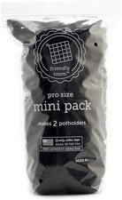 Friendly Loom 10 Pro-Sized Black Potholder Weaving Loops Craft 2 Cotton Pot