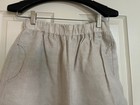 For Cynthia Medium Linen Lace Hem Pockets Elastic Waist Cropped Pants — photo 4