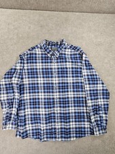 Eddie Bauer Shirt Mens 2XL Plaid Flannel Long Sleeve Button Down Relaxed Fit