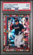 DYLAN CREWS /3 TAKASHI MURAKAMI VARIATION ROOKIE CARD 2025 TOPPS CHROME PSA 9