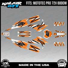 Graphics Kit for MotoTec Pro 72v 8000W (All Years) Whiplash Series - ORANGE