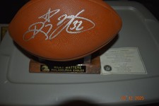 PHILADELPHIA EAGLES STAR RB RICKY WATTERS SIGNED FOOTBALL W/ STAND & COA