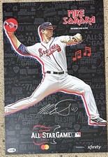 MIKE SOROKA Signed Atlanta Braves Baseball 2019 ASG Poster MLB All Star Game JSA