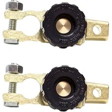 2PCS Top Post Battery Master Disconnect Switch, Battery Terminal Link Quick Swit