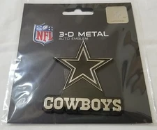 NFL 3D Metal Auto Emblem Dallas Cowboys Car Emblem Stick On Chrome 3-D