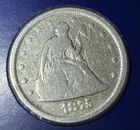 1875 US Liberty Seated Twenty Cent Silver Coin Business Strike