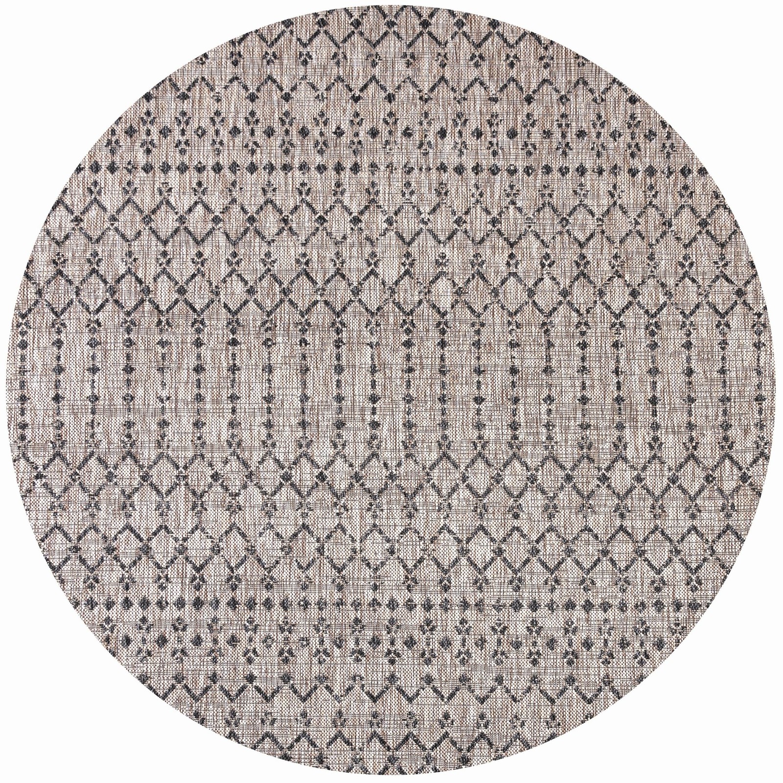 JONATHAN Y Trebol Moroccan Geometric Textured Weave Light Gray/Black 5'3