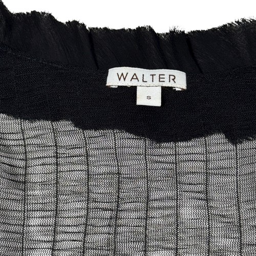 Sexy Top Gótico Walter Y2K De Colección Talla S Negro Transparente Volantes Corbata Frontal Capricho - Imagen 4 de 10