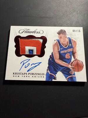 2028 Panini Flawless Kristaps Porzingis Game Worn Patch Auto /15
