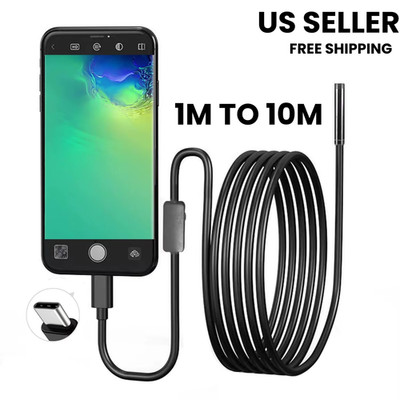 1920P HD Endoscope Borescope 8mm Inspection Snake Camera for iPhone Android iOS