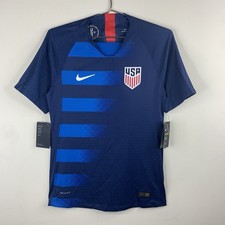 Nike USA Soccer Jersey Mens Small Vapor Match 2018 Away Blue USMNT Futbol Shirt