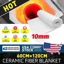 Ceramic Fiber Blanket 2500 F High Temp Insulation Blanket 23.6"x47.2" Easy Use