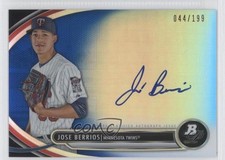 2013 Bowman Platinum Prospects Blue Refractor 44/199 Jose Berrios Auto 3n5
