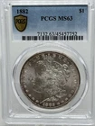 1882 $1 Morgan Silver Dollar PCGS MS63 NICE TONING ON RIM!