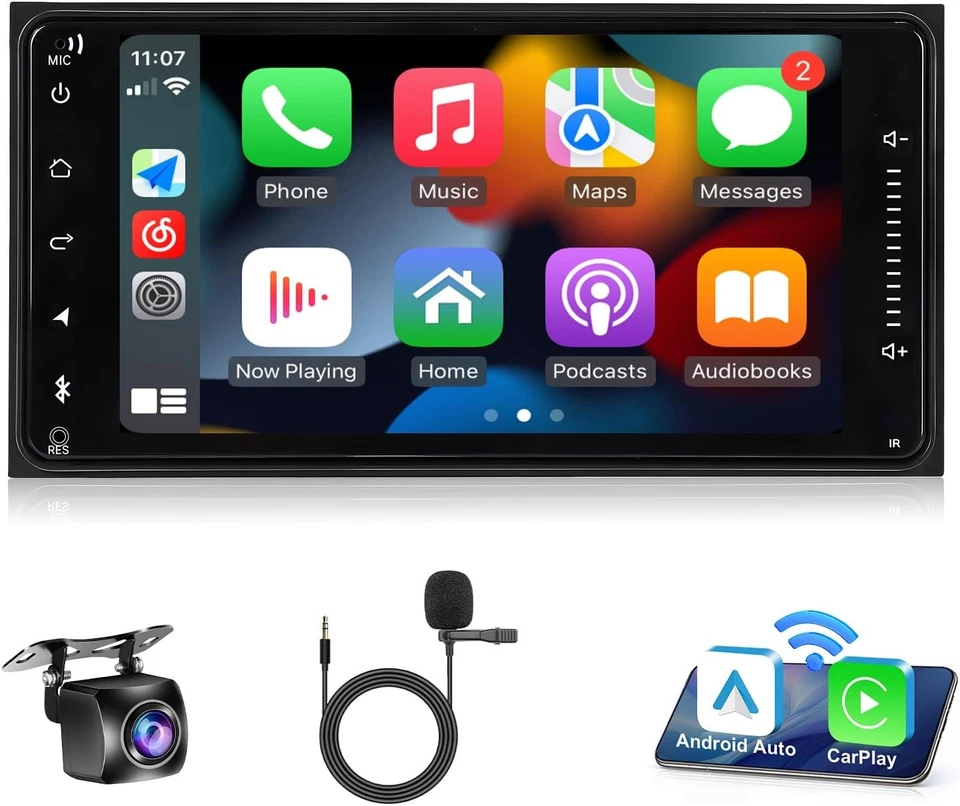 Head Unit For Toyota Echo CP10 Hatch Carplay Android Auto GPS Camera Radio 4+64G - image 3 of 4