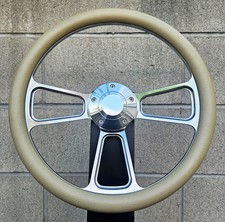 14 Wheel W Khaki Half Wrap Horn Hub 1964-66 Chevy Pontiac Olds Buick