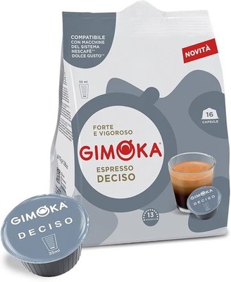 GIMOKA Dolce Gusto Espresso DECISO coffee pods 16ct. /NO BAG  SHIPS FREE
