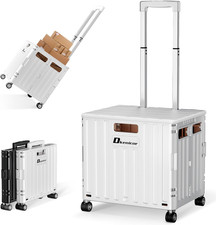 Folding Utility Cart, Portable Rolling Crate Handcart Collapsible Shopping Troll