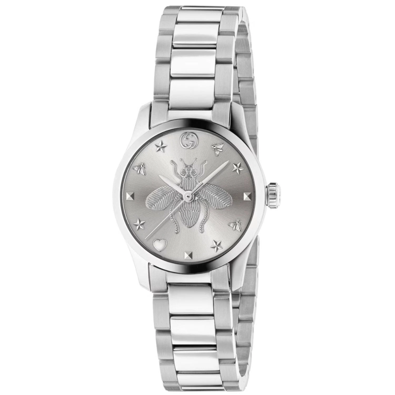 Montre à quartz pour femme Gucci YA1265045 à cadran argenté intemporel