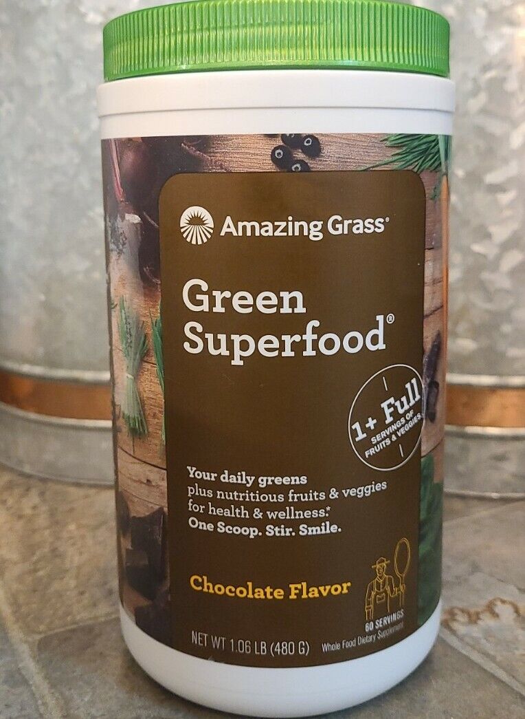Amazing Grass Green Superfood, Chocolate, 1.06 lb 17 oz (480 g)  EXPIRES 10/2022