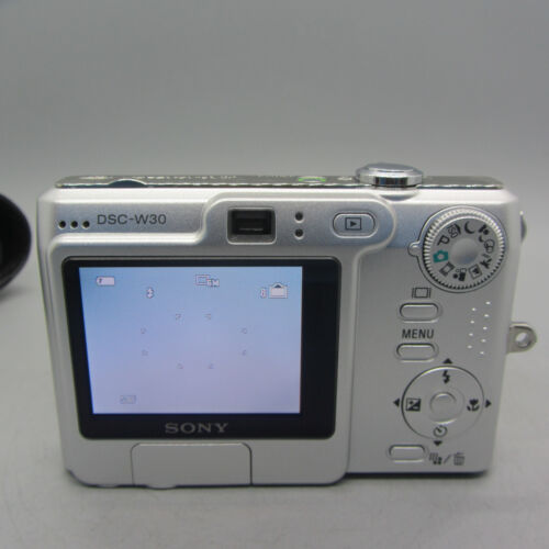 Sony fotocamera digitale Cybershot DSC-W30 6,0MP argento testata - Foto 3 di 8