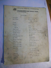 McCulloch 300 Series Chain Saw General Service Information 1978