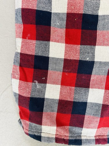 Flannel Red Plaid Men's Large Workwear Towncraft Vintage Quilted Lined - Picture 9 of 9