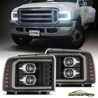 For 05-07 Ford Super Duty/Excursion PRO-Series LED Projector Headlights Black