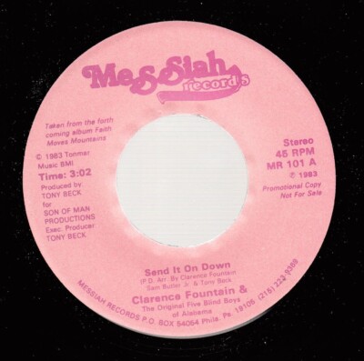 Black Gospel Soul Nm! 45 Clarence Fountain - Send It On Down  / Sweet Lovin On M